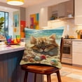 thumbnail image 6 of Uutvery Cute Animal Print Pillow Cover， Linen Fabric Sofa Cushion with Zipper， 45x45cm Washable Decorative Throw Pillow， for Living Room Bedroom Decor, 6 of 6