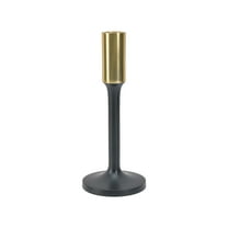 Serene Spaces Living 8.5" Dual-Tone Taper Candlestick Holder, Modern, Single