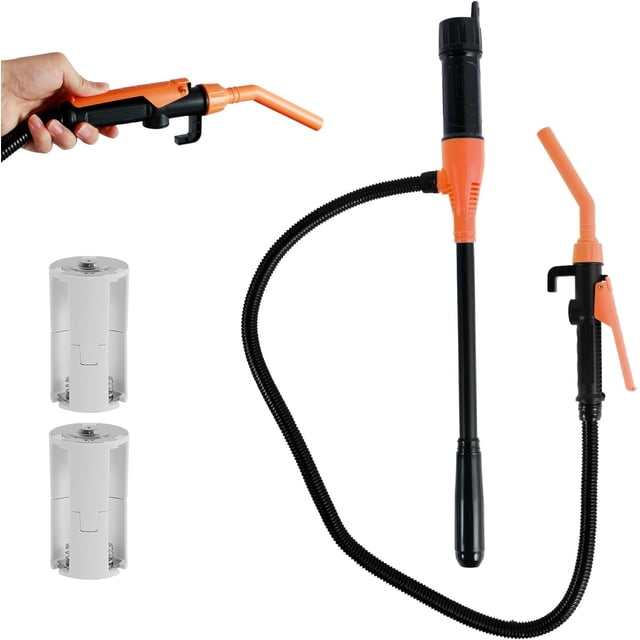 Yazoeia Electric Power Battery Pump, Automatic Fuel Transfer Pump Portable Liquid Transfer Pump Quick Flow Control & Stop 2.4 Gallons per Min Efficient Siphon Pump for Gasoline Diesel CJC912-132965