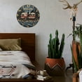 thumbnail image 7 of Wall Clock Decorative - Camping RV Welcome Print 2D Vintage Wall Clocks Battery Operated Silent Non-Ticking for Bedroom, Living Room, Kitchen, Office, Classroom, 10 Inch, 7 of 7