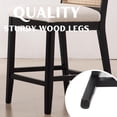 thumbnail image 5 of 26” Counter Height Bar Stools Set of 2 Mid Century Modern Bar Chairs with Rattan Back & Wood Legs, Upholstered Sherpa Fabric Barstools Island Stools for Kitchen Counter Home Bar, White, 5 of 12