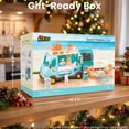 thumbnail image 5 of OLEOCA Family Ice Cream Truck Toy — Dessert Food Truck Playset with Cash Register, Chairs & Umbrella, Dollhouse Pretend Play Vehicle, Gift for Kids Ages 3+, 5 of 9