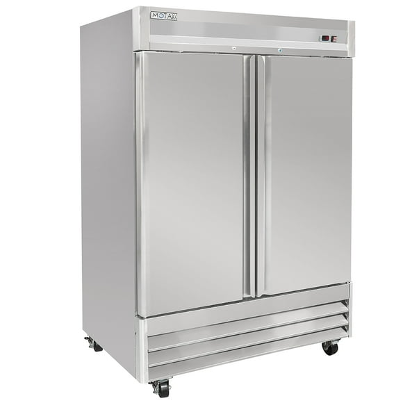 MoTak MSD-2DR-BAL 54" Two Section Reach In Refrigerator, (2) Left/Right Hinge Solid Doors, 115v