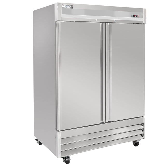 MoTak MSD-2DR-BAL 54" Two Section Reach In Refrigerator, (2) Left/Right Hinge Solid Doors, 115v