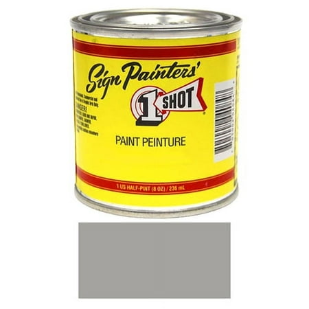 1/2 Pint 1 Shot MEDIUM GRAY Paint Lettering Enamel Pinstriping & Graphic Art