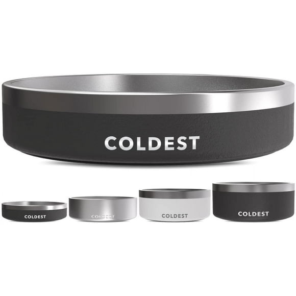 Cuenco para perros The Coldest Water de acero inoxidable, 620 ml, color negro