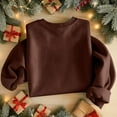 thumbnail image 5 of Christmas T-Shirts And Sweatshirts, Women'S Sweatshirts, Long-Sleeved Pullover Sweatshirts, Women'S Long-Sleeved Tops, Fashion Print Design, Comfortable Wear,Brown,2XL, 5 of 5