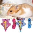 thumbnail image 3 of Anvazise 1 Set Small Pet Harness with Leash Rope Cute Dinosaur Cross-dressing Printed Costume Traction Tool Adjustable Guinea Pig Hamster Rat Rabbit Vest Clothes Pet Supplies Pink, 3 of 13