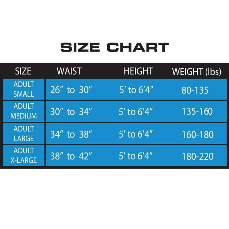 Athletic Cup Size Chart