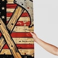 thumbnail image 3 of Orinice American Flag Stars Woodcut Bathroom Decor Set, Colorful Luxurious Graphic Print Polyester Fabric Fashion Shower Curtain with Hooks, 100% Polyester Chic Modern Decor 60x72, 3 of 7