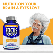 Focus Factor Brain and Vision Supplement (120 Count) - Eye Vitamin, Mineral Supplement with Lutein & Zeaxanthin – Memory, Concentration and Focus