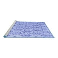 thumbnail image 2 of Ahgly Company Machine Washable Indoor Square Abstract Blue Modern Area Rugs, 5' Square, 2 of 4