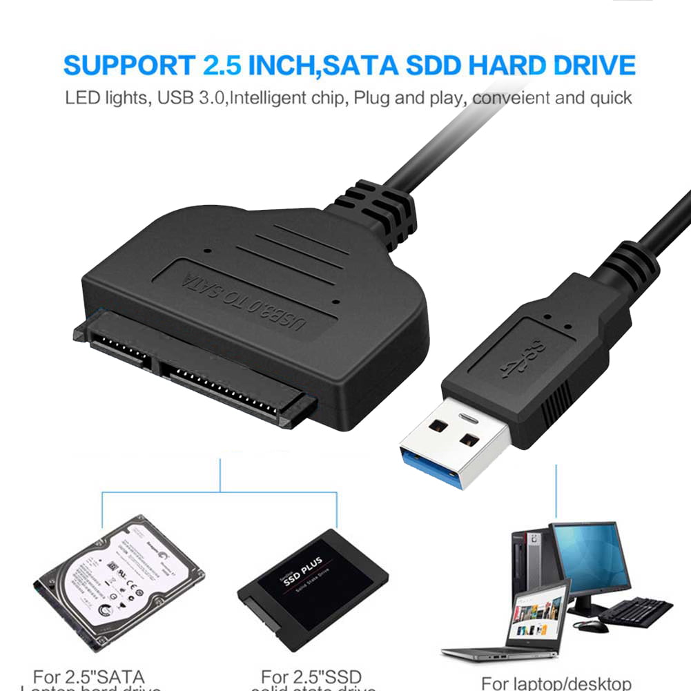 SATA to USB 3.0 Converter for SSD HDD Solid State Drive/External Hard Drive TNP USB 3.0 to 2.5 SATA III Adapter Cable Bridge w/UASP High Speed Data Transfer Protocol Support