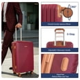 thumbnail image 2 of NiceTravel 5-Piece Luggage Set, Hard Shell Suitcases with Spinner Wheels,TSA Lock,Travel Tote Bag & Cosmetic Pouch, Red, 2 of 6