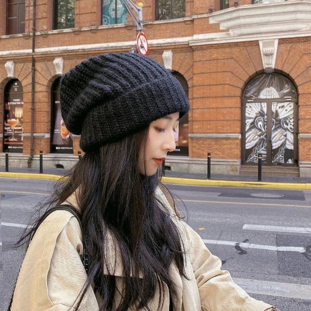 Horetong-gorro de punto para mujer, gorro de moda coreana, sólido, cálido, informal, elástico, cómodo, combina con todo, nuevo, Invierno