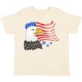thumbnail image 3 of Inktastic American Bald Eagle and Flag Sketch Style Boys or Girls Toddler T-Shirt, 3 of 5