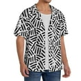 thumbnail image 2 of Kdxio Men'S Hawaiian Shirt For Men Short Sleeve Shirt Weave Geometric Summer Casual Holiday Beach Button Down T-Shirts, 2 of 5