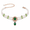 Green Pendant Pearl Necklace, variant on Elegant Pearl Pet Necklace Collar, Adjustable Luxury Jewelry Accessory for Cats and Small Dogs, Classic Faux Pearl Chain for Photo Shoots, Parties and Weddings, Pearlescent Ivory