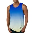 thumbnail image 4 of ZyeKqe Plus Size Tank Tops for Men Crew Neck Loose Casual Camisole Tops Sleeveless Gradient Color Summer Tees, 4 of 8
