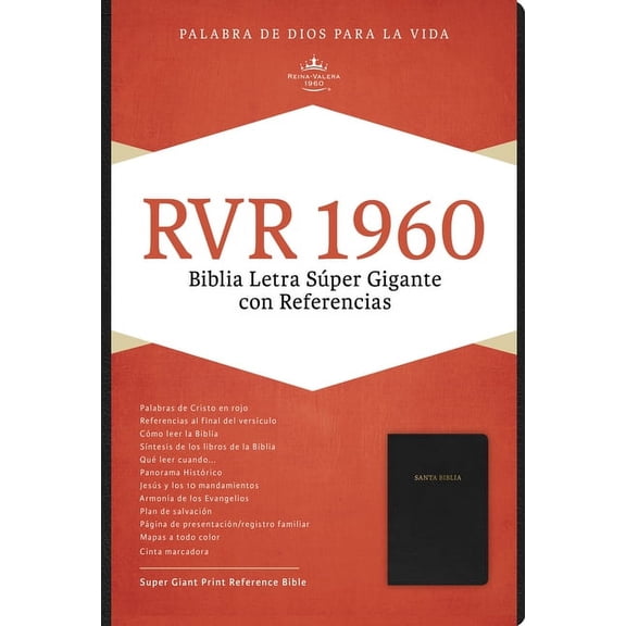 RVR 1960 Biblia Letra Súper Gigante, negro piel fabricada (Hardcover)