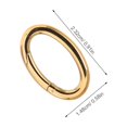 thumbnail image 2 of UPOUART 2Ud Ovalado Con Resorte De Acero Dorado Para Manualidades Y Collares, 2 of 8