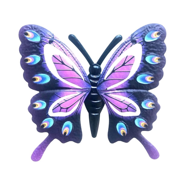 Colgante decorativo de corteza de mariposa de jardín - Púrpura