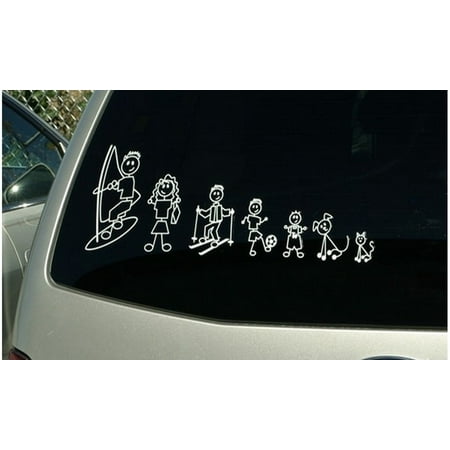 Pack of White 'Family' Stickers Decal For Car Glass, Walls And Family (Best Advertising For Auto Glass)