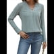 thumbnail image 1 of Camisas Elegantes de Textura para Mujer, de Algodón Básico con Rayas en las Axilas - Sudadera con Capucha Verde XL, 1 of 10