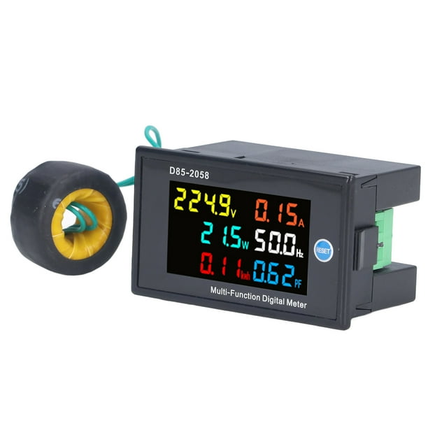 Monitor de Potencia, 200 a 450 V Medidores de Panel de Potencia, Voltaje de CA, Corriente, Potencia Activa, Factor de Potencia, Frecuencia de Potencia y Pantalla de Monitor de Energía Eléctrica ANGGREK Otros
