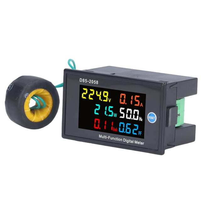 Medidor de panel de energía, monitor de potencia Medidor de potencia doméstico monofásico Monitor de potencia digital Rendimiento finamente ajustado