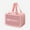 Pink, variant on Hiroekza Clear Toiletry Bags for Travel Matte Translucent Toiletry Bag with Handy Handle Large Capacity Cosmetic Makeup Organizer PVC Waterproof Shower Bag for Men Women 13.8x9.8x4.7in Black