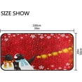 thumbnail image 3 of GZHJMY Kitchen Rugs,Christmas Penguin Snowflake Non Slip Washable Cushioned Carpets Polyester AntiFatigue Comfort Porch Floor Mat Doormat Christmas Decoration, 39"x20", 3 of 7