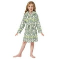thumbnail image 6 of FORMRS Niños Bathrobe Unisex Hooded Robe Soft Plush Pajamas Sleepwear, Size 2-3T, Beige Floral, 6 of 7