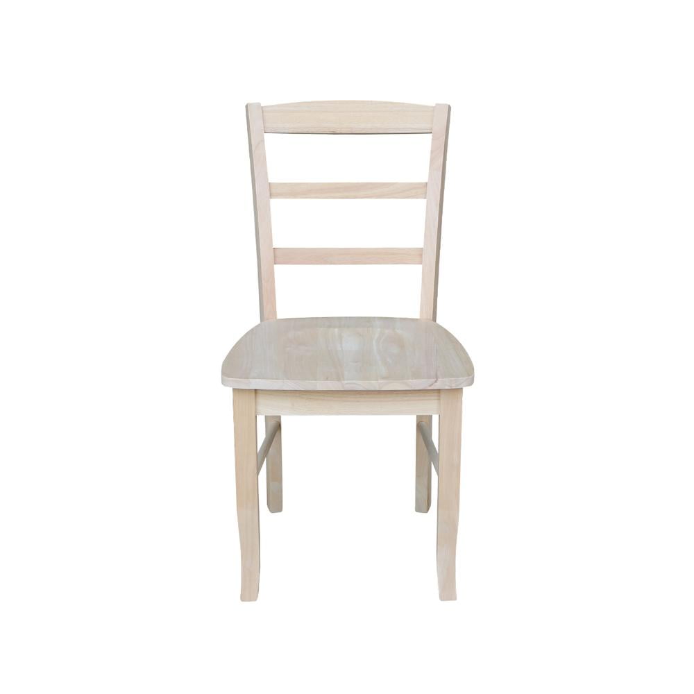 International Concepts Unfinished Madrid Chairs in Natural Set of