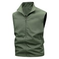 thumbnail image 3 of UVEASISHA Men's Casual Vest Outdoor Lightweight Fishing Vest Outdoor Travel Photo Sleeveless Cargo Jacket with Zipper Pockets Army Green M, 3 of 10