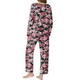 thumbnail image 3 of MINTREUS Pajamas for Women Set 2 Piece Lounge Set Long Sleeve Pjs Long Pants Sleepwear with Pockets, 3 of 8