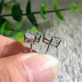 thumbnail image 4 of 1 par de pendientes de zirconia cúbica Pendientes de cristal hipoalergénico para mujeres niñas de 8 mm de diámetro jinwen Pendientes de cristal de circonia, 4 of 8