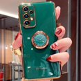 thumbnail image 4 of Funda de teléfono con soporte de anillo chapado de lujo para Samsung Galaxy A72 A52 A32 4g 5g A12 A42 A51 A71 A31 M31 M51 A21s, funda de silicona con soporte, 4 of 4