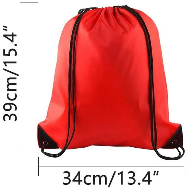 10Pcs Drawstring Backpack String Sport Bag Gym Backpack Bulk for School Gym  Sport Traveling - Red 