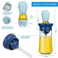 thumbnail image 3 of Oil Dispenser with Brush - Glass Olive Oil Dispenser for Kitchen, 2 IN 1 Oil Dispenser Bottle for Cooking Vinegar Sauce BBQ Grill Frying, Blue, 3 of 6