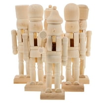 ETHZZLE Christmas Nutcrackers Ornament 6Pcs Wood Soldier for Home and Holiday Decoration