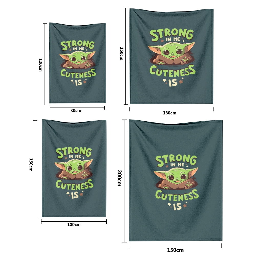 Baby Yoda Blanket Soft Plush Bed Blankets Cozy Lightweight Couch Throw