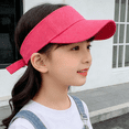 thumbnail image 7 of Fabrcox Sun Visor Hats for Girls Boys Lightweight Adjustable Visor Preppy Back to School Sports Hat for Running Tennis Going Out Blue 20.08-21.26", 7 of 7