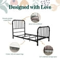 thumbnail image 6 of Max & Finn Wren Metal Bed with Spindle Headboard, Twin, Black, 6 of 10