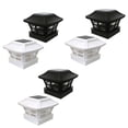 thumbnail image 1 of 3X Solar Post Cap Lights Outdoor Post Solar Lights LED Bulb Fence Post Lights for Inch Wooden Posts Warm White, 1 of 7