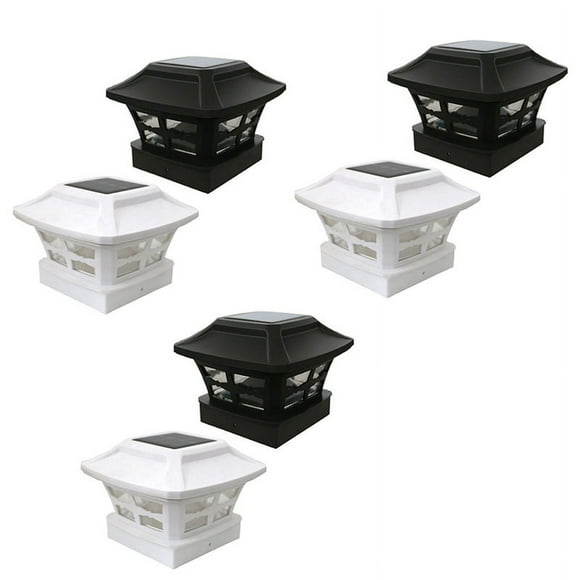 3X Solar Post Cap Lights Outdoor Post Solar Lights LED Bulb Fence Post Lights for Inch Wooden Posts Warm White