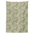 thumbnail image 3 of Ambesonne Christmas Tablecloth Rectangular Table Cover, Vintage Tree Santa, 60"x90", Dark Coral Mint Green, 3 of 4