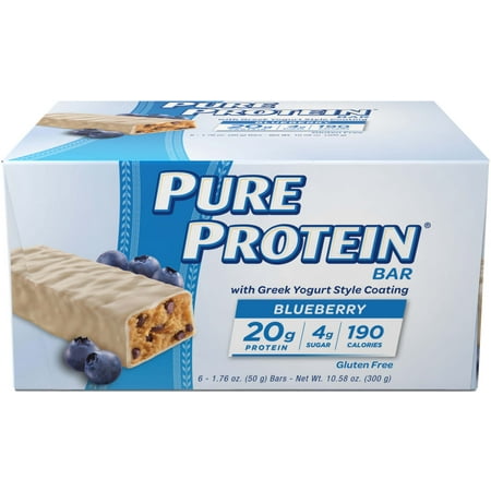 Pure Protein Bar, Blueberry, 20g Protein, 6 Ct