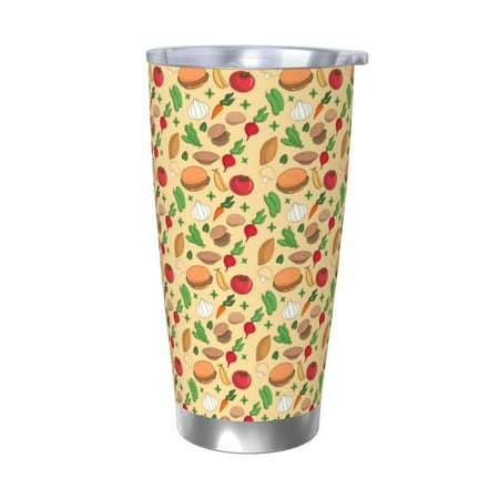 

Susaid Herb Of Burger Print 20oz Car Cup Insulated Coffee Cup Fully Spill Proof Travel Coffee Mug Stainless Steel Tumbler for Work Home Outdoor Car-Without Straw