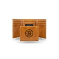 thumbnail image 1 of Boston Bruins  Laser Engraved Brown Trifold Wallet, 1 of 1